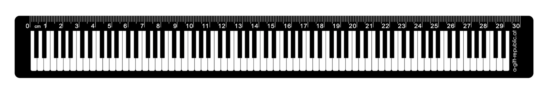 Lineal Tastatur 30cm schwarz