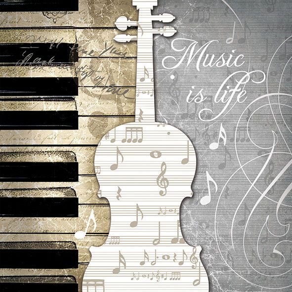 Music is life - Servietten