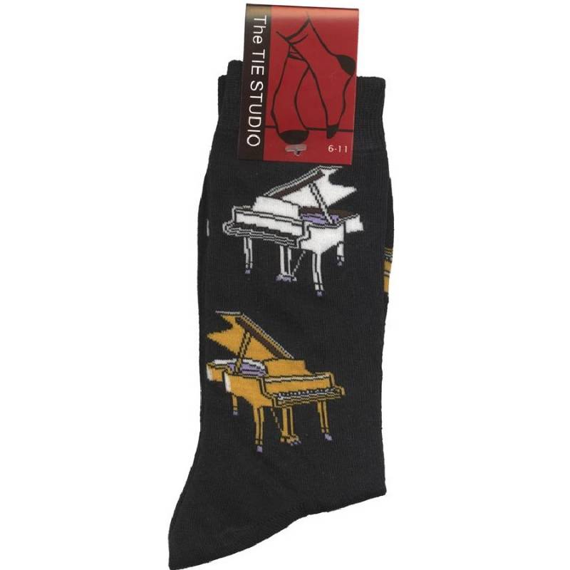 Grand Piano Socks - Black (Size 6-11)