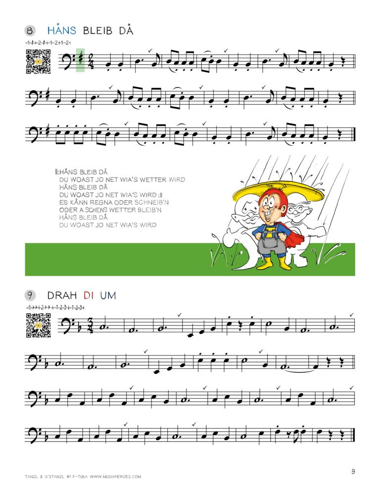 Musikheroes - Tanzl & G'stanzl #1 Bass-Pos / F-Tuba