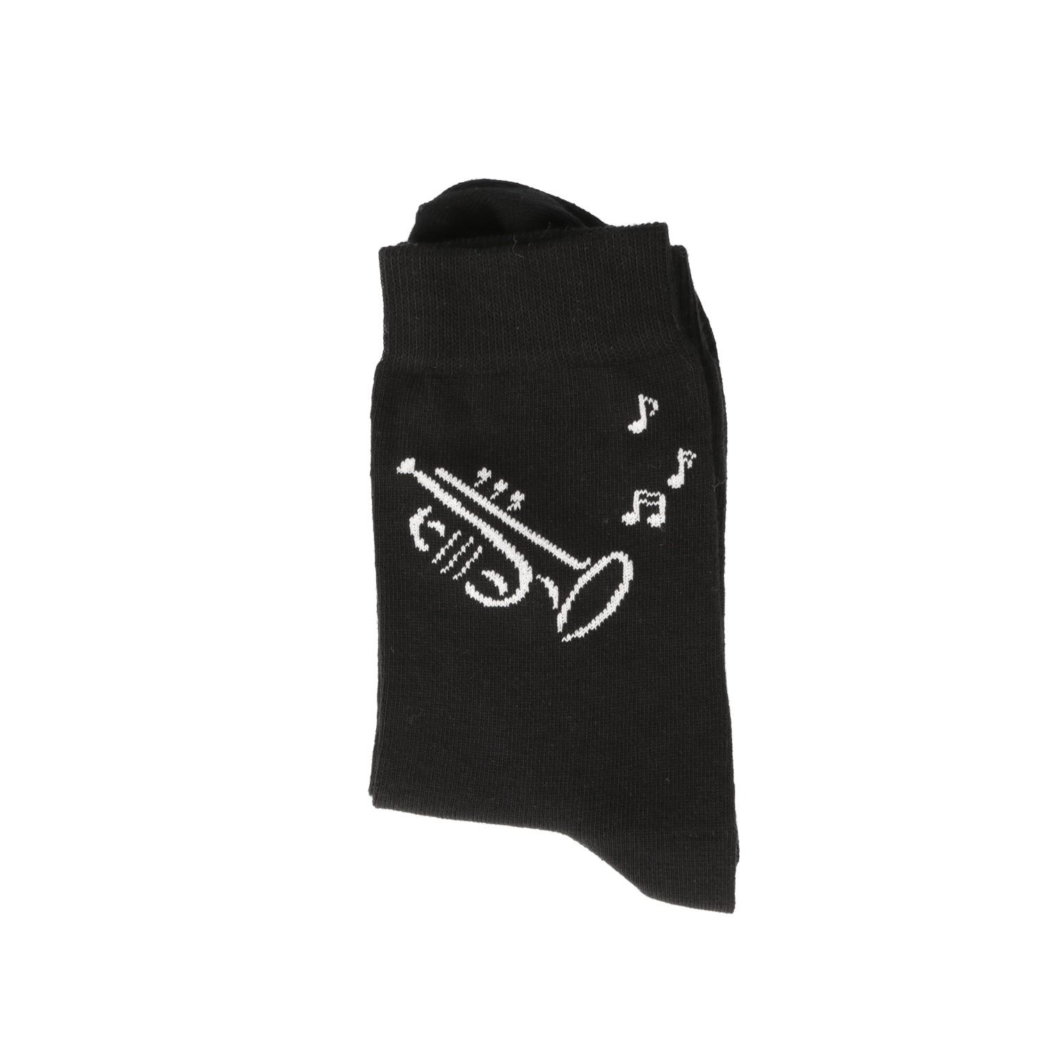 Socken Trompete 35-38 - weiss eingewebt