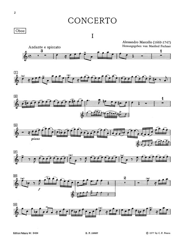 Konzert d-Moll für Oboe und Streicher