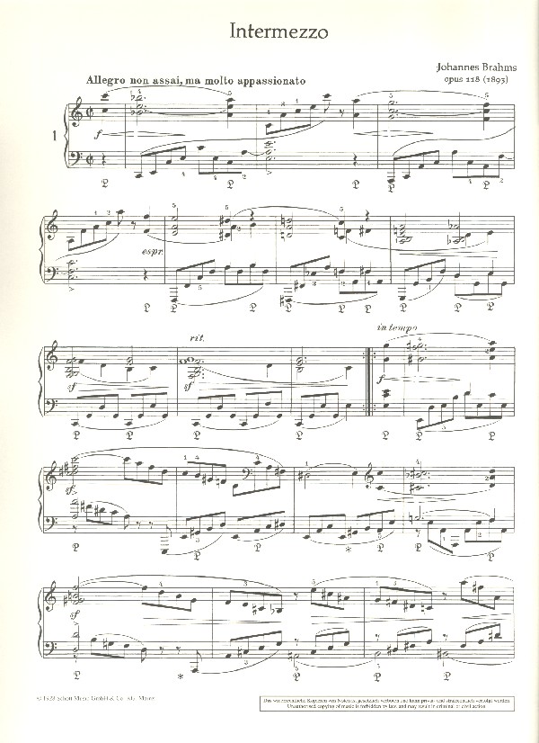 Sechs Klavierstücke op. 118