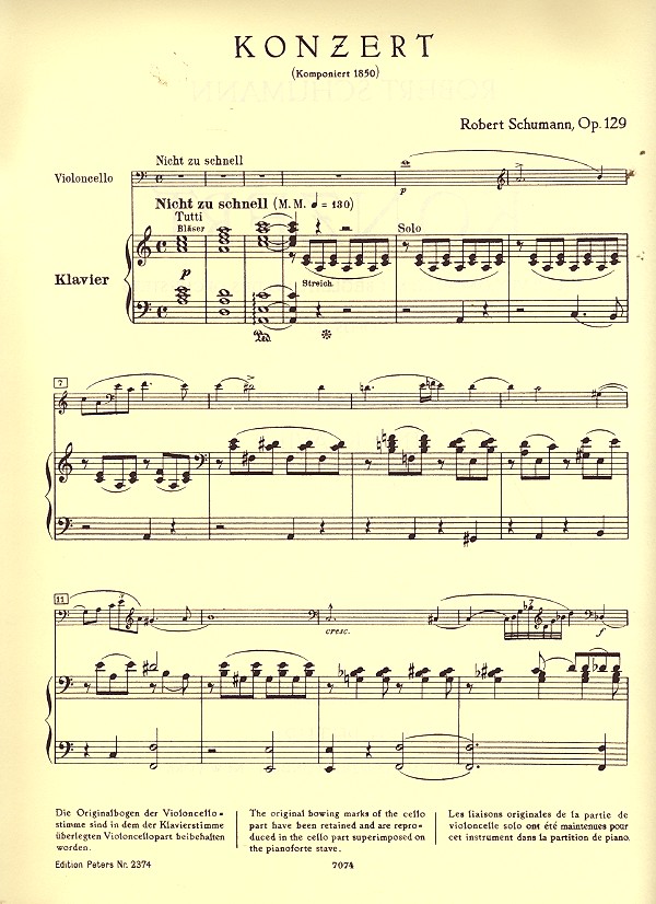 Konzert a-Moll op.129 