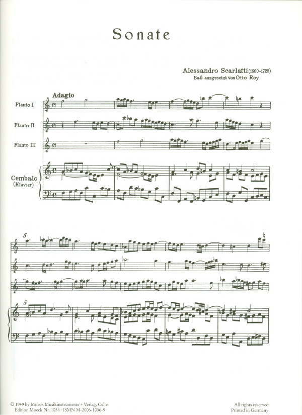Sonate für 3 Altblockflöten