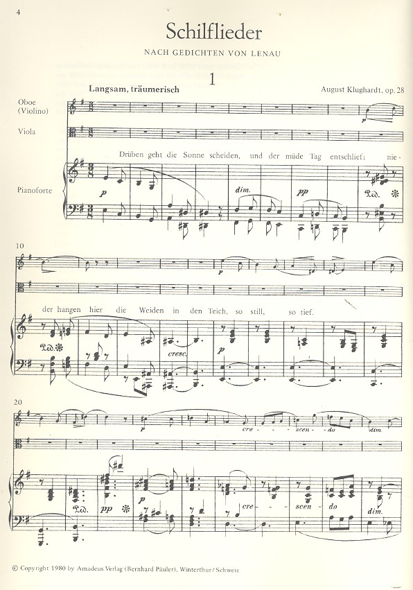 Schilflieder op.28