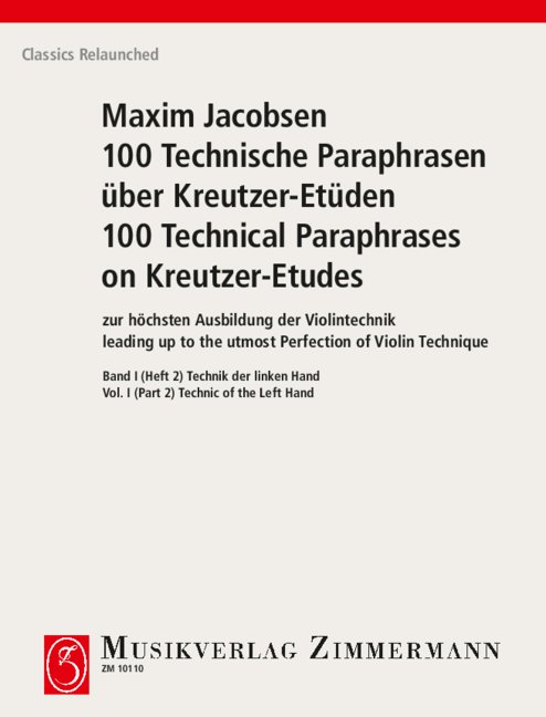 Technische Paraphrasen über Kreutzer-Etüden Band 1 Teil 2