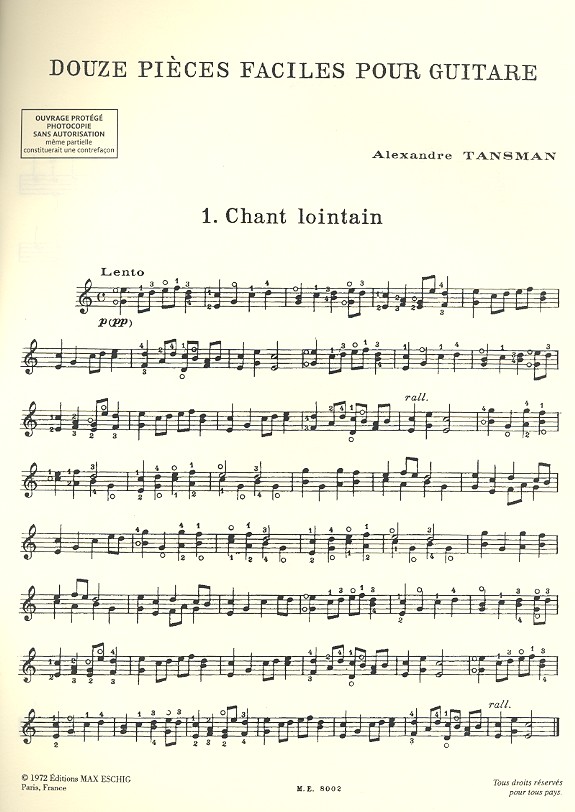 12 pièces faciles vol.1