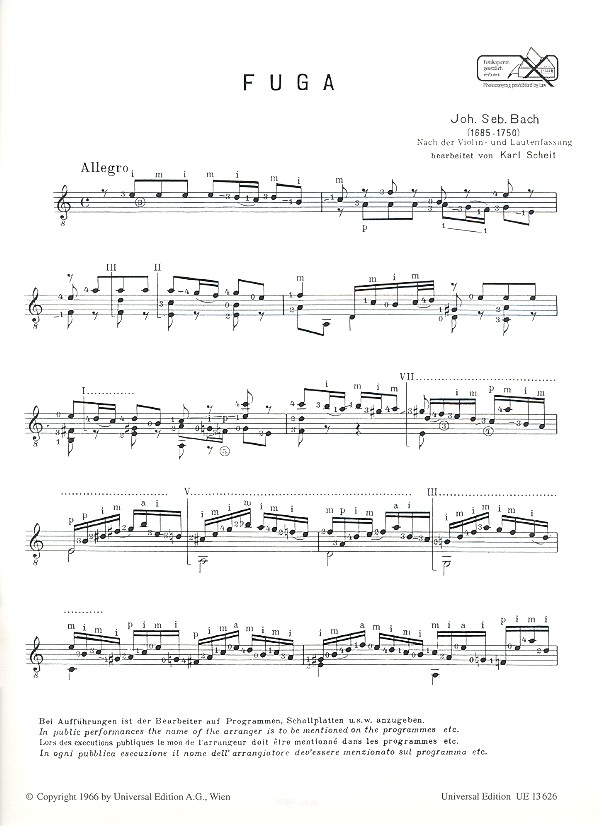 Fuge BWV1000