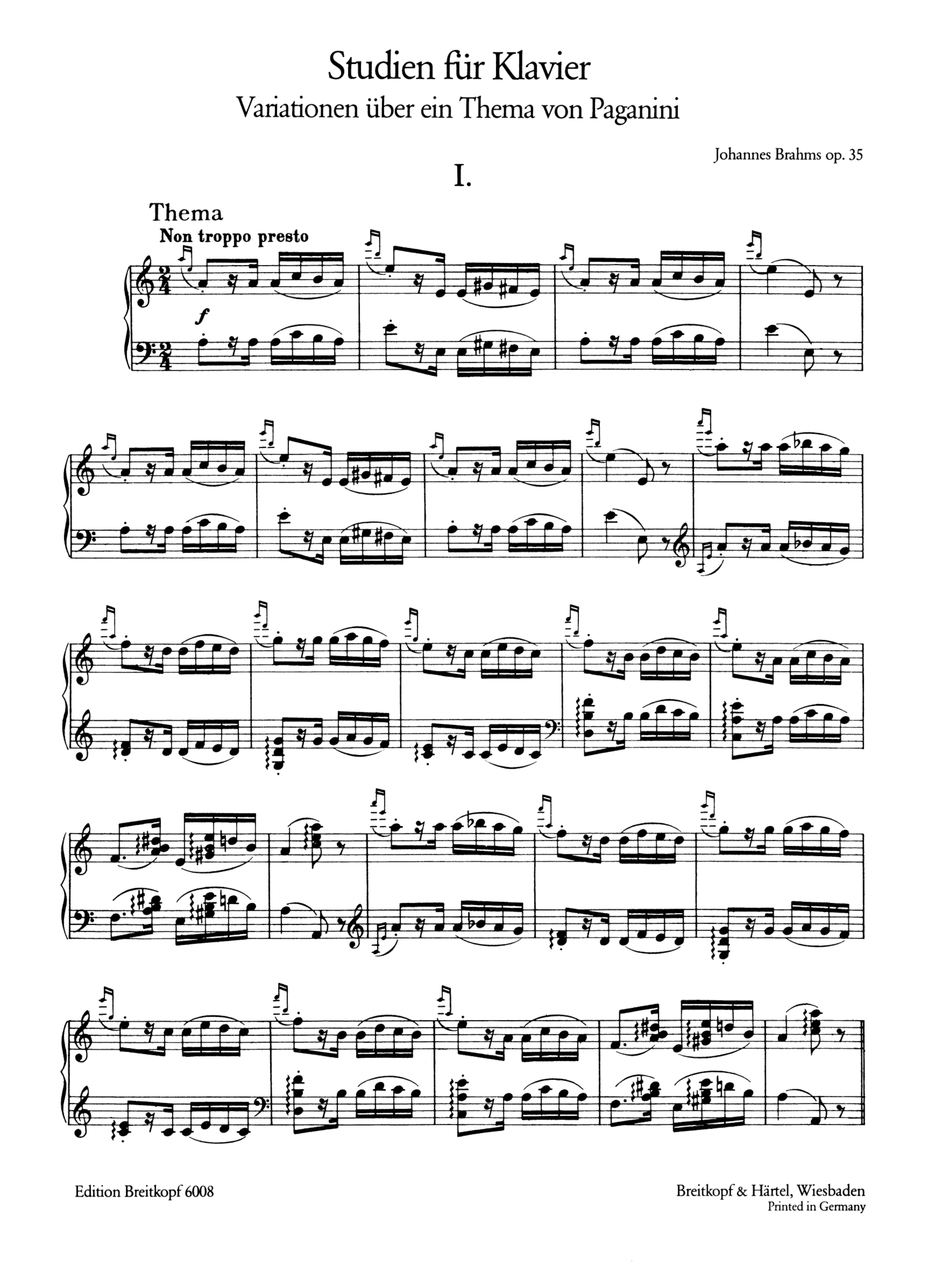 Variationen über ein Thema von Paganini op.35