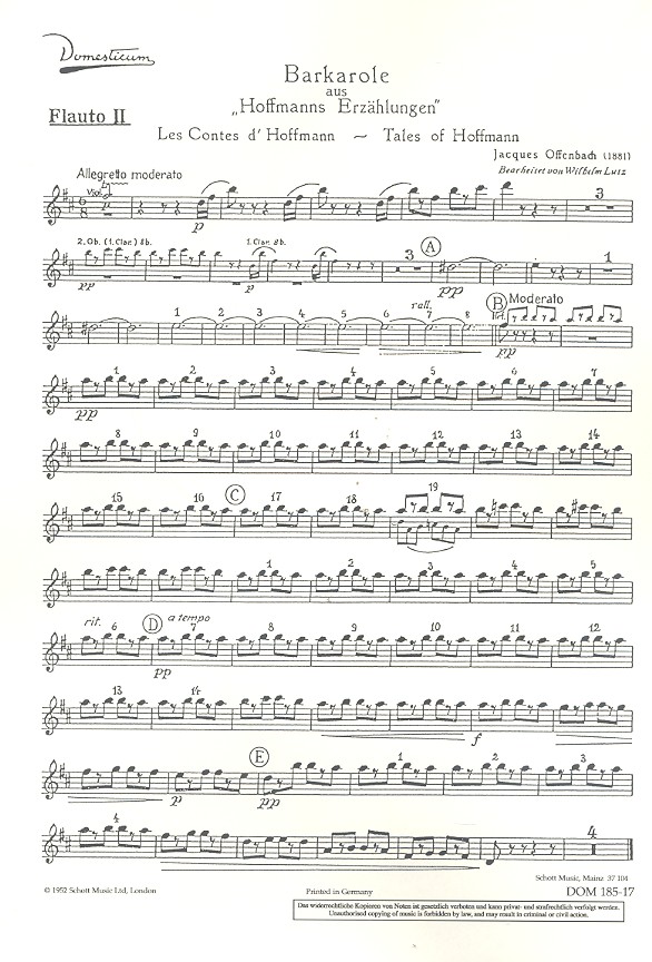 Barkarole aus Hoffmanns Erzählungen