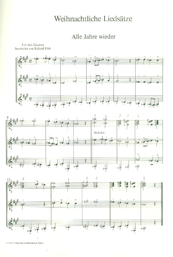 Weihnachtliche Liedsätze