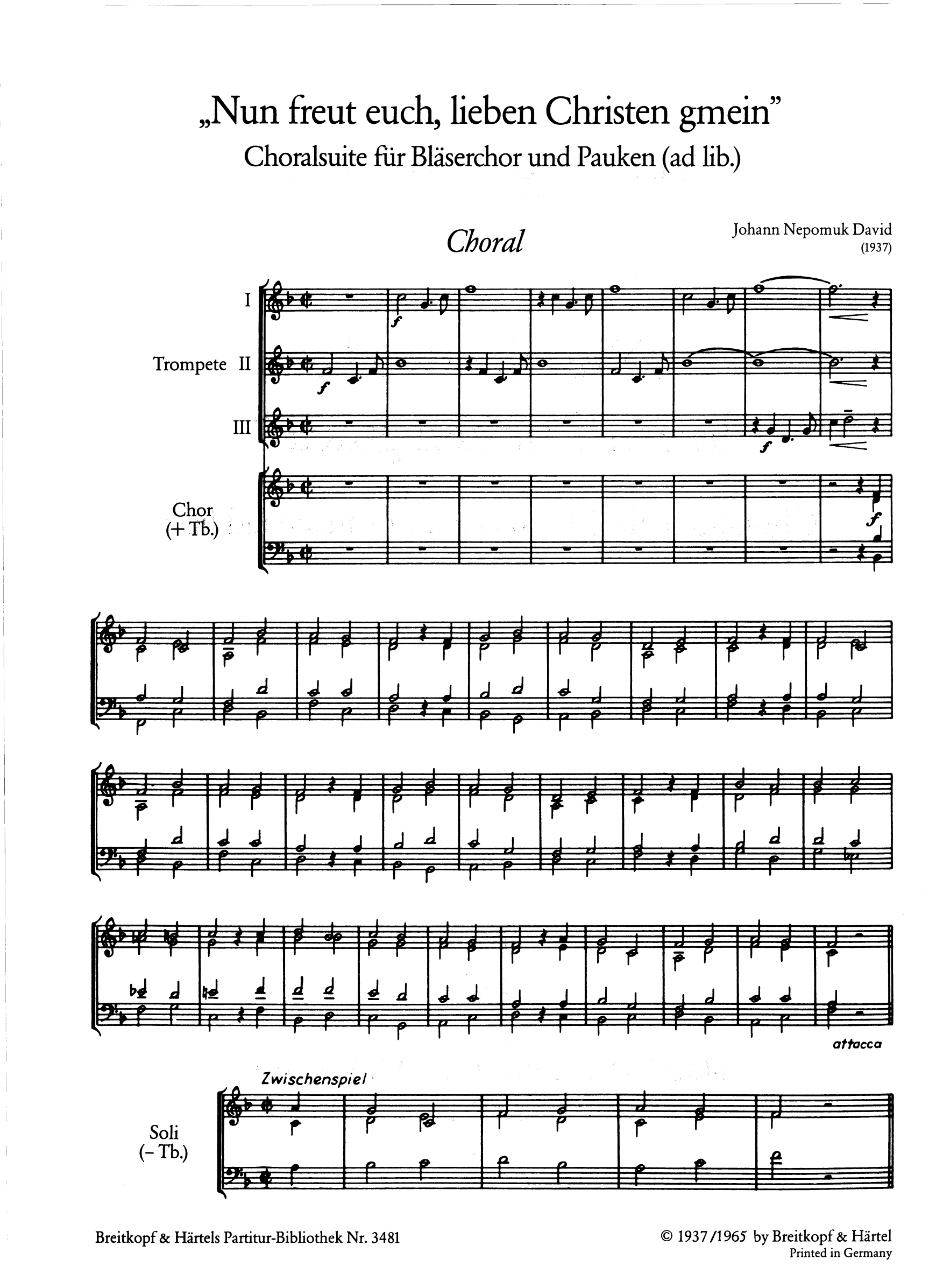 Nun freut euch liebe Christen - Choralsuite