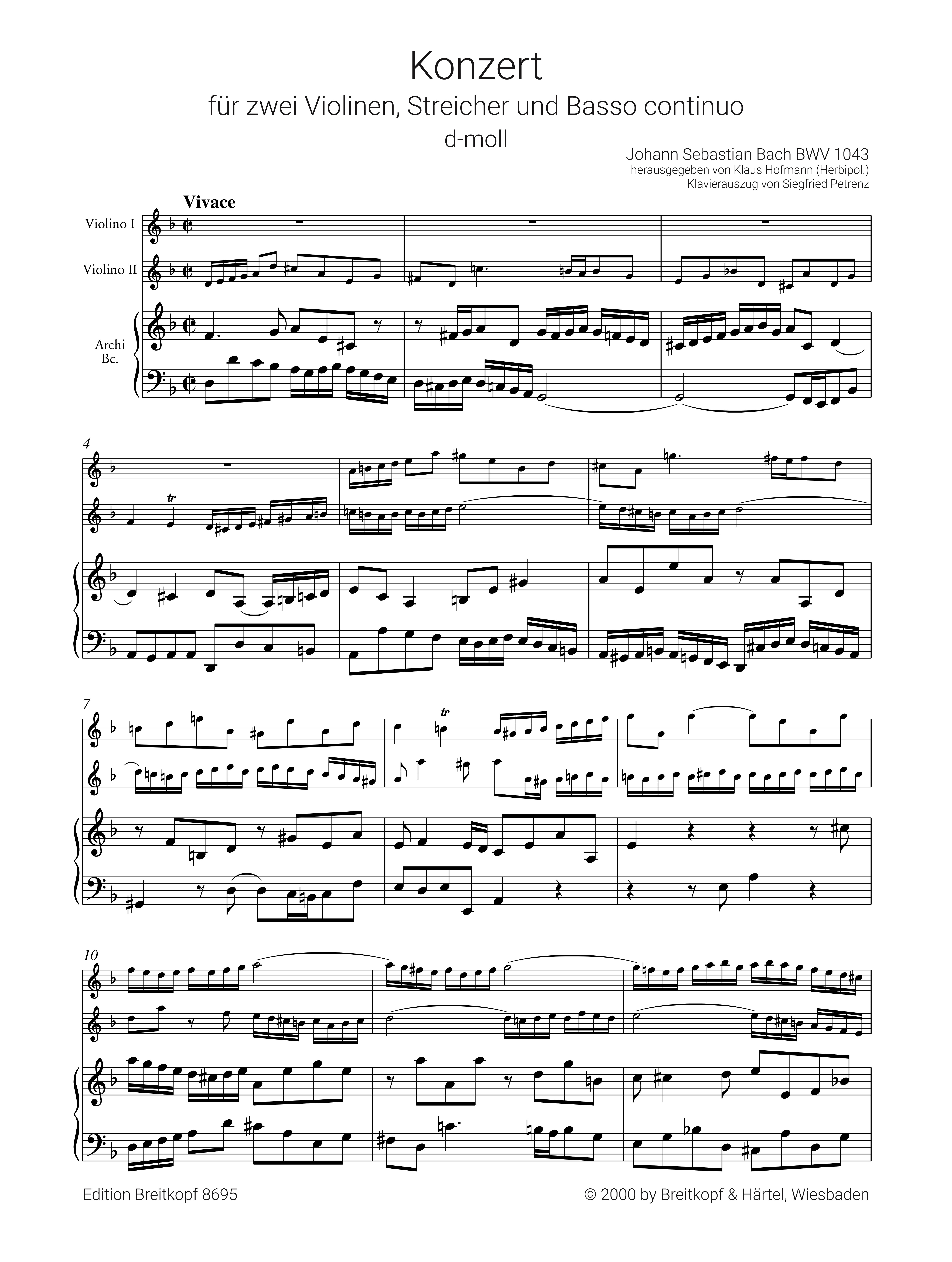 Konzert d-Moll BWV1043