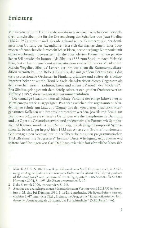 Zwischen Kreativität und Traditionsbewusstsein Jean Sibelius'