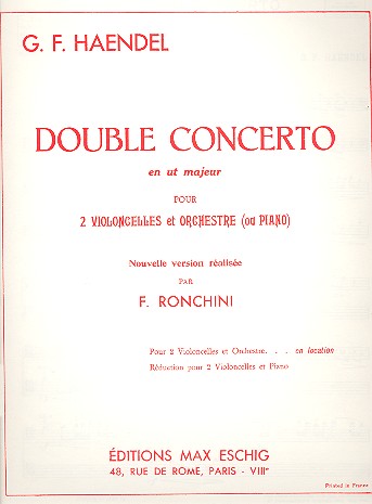 Double concerto ut majeur pour 2 violon-