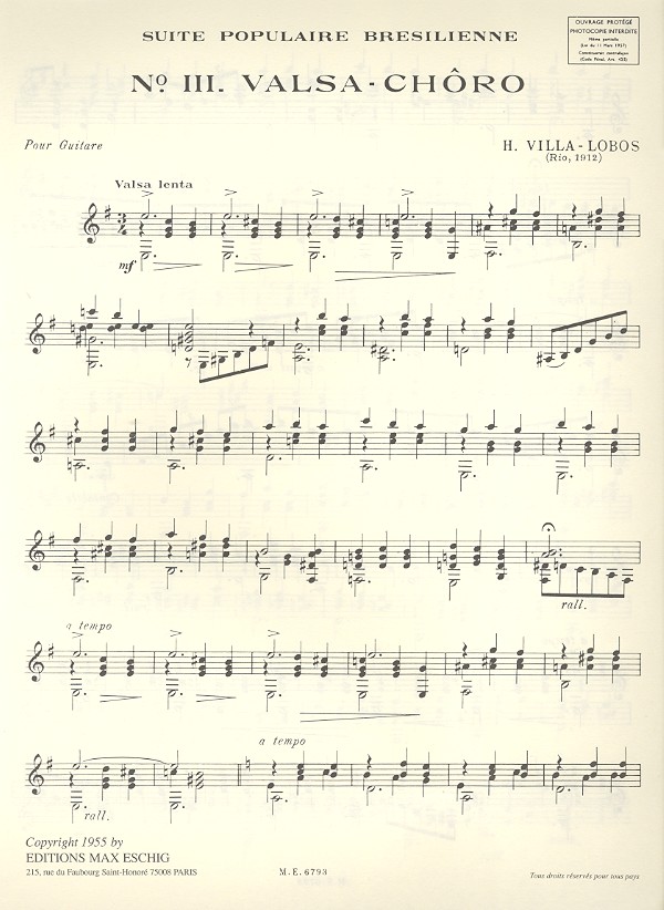 Suite populaire Brasilienne no.3