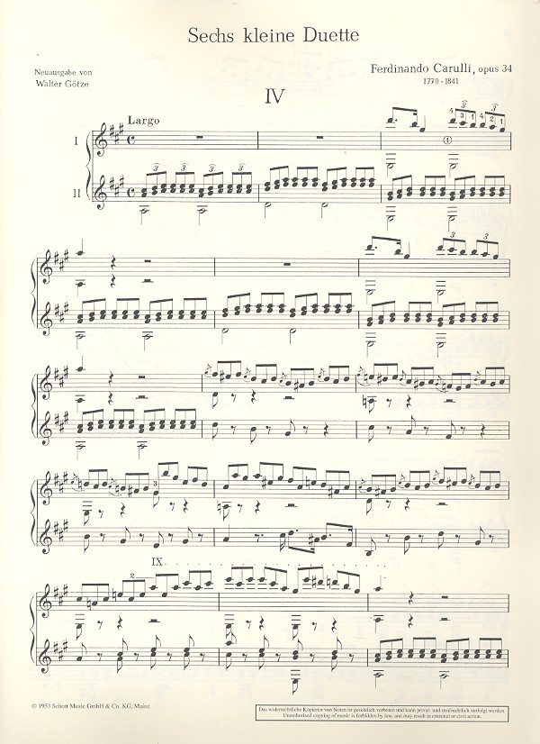 6 kleine Duette op.34 Band 2 (Nr.4-6)