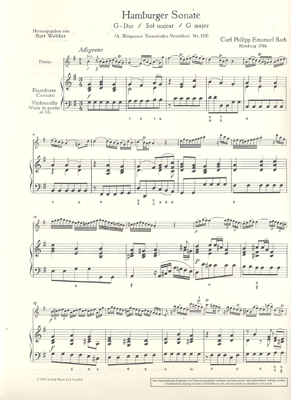 Hamburger Sonate G-Dur