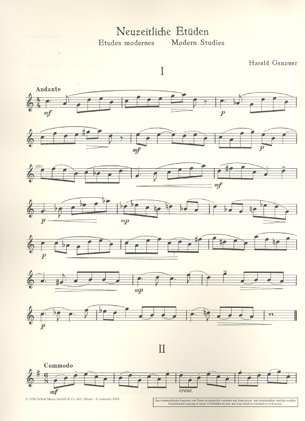 Neuzeitliche Etüden Band 1
