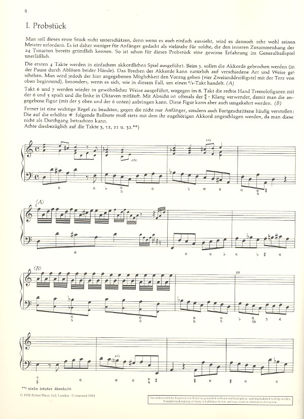 Große Generalbass-Schule Praktischer Teil 1