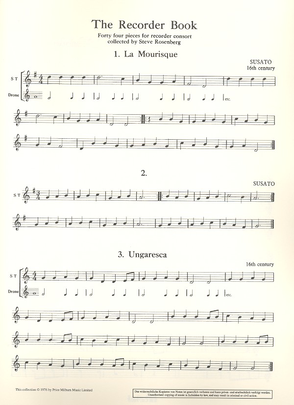 The Recorder Book 44 pieces