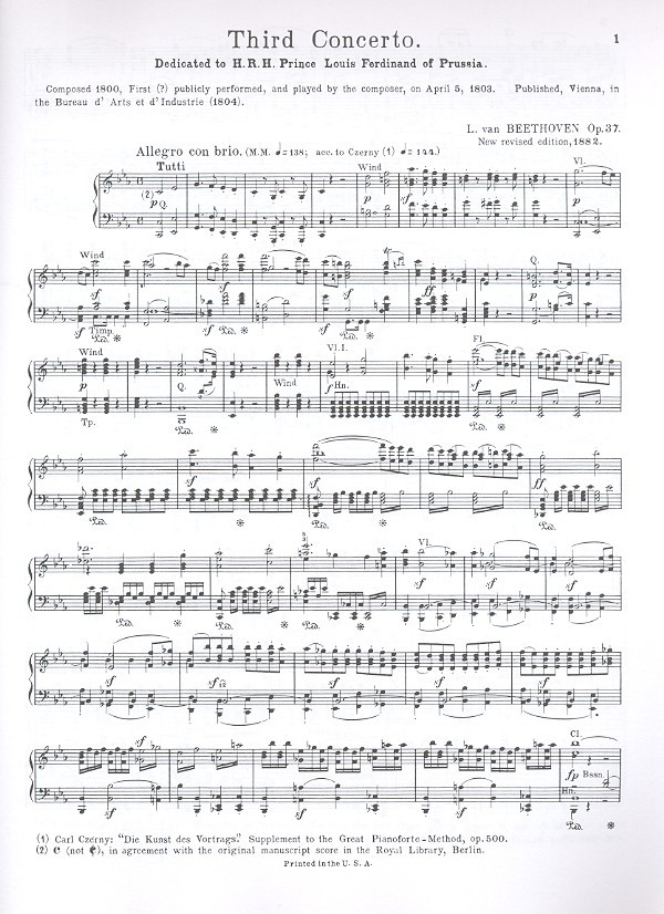 Concerto in c Minor no.3 op.37