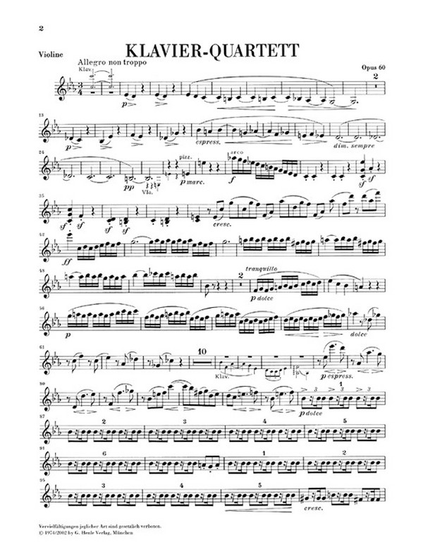 Quartett c-Moll op.60