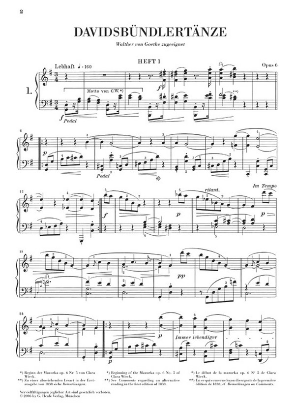 Davidsbündlertänze op.6