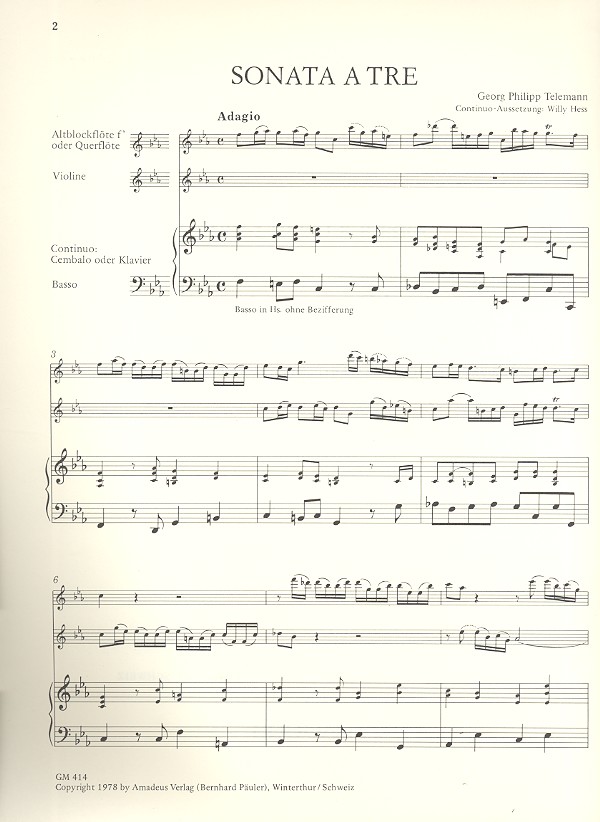 Sonate a tre f-Moll für