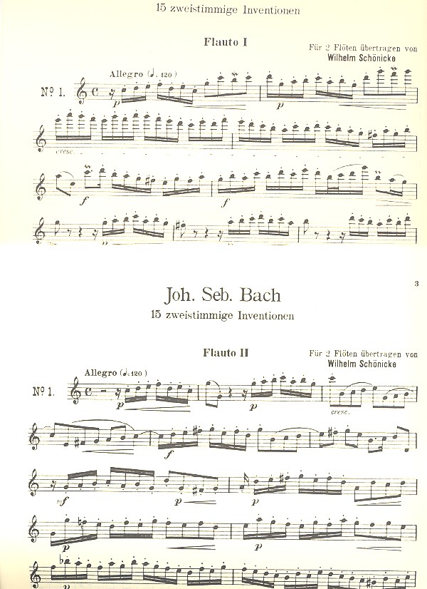 15 zweistimmige Inventionen