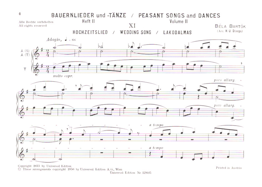 Bauernlieder und -tänze für