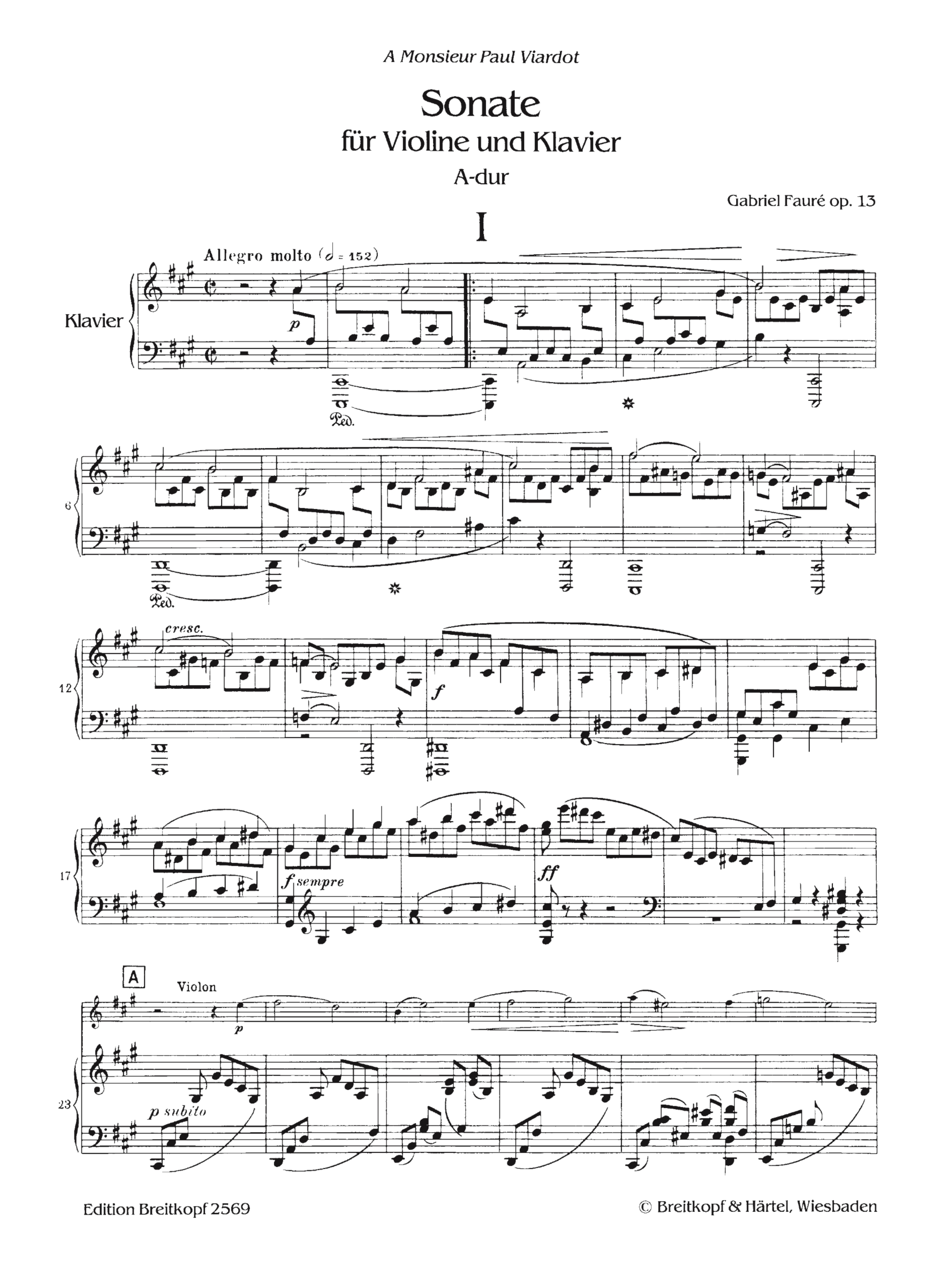 Sonate A-Dur op.13