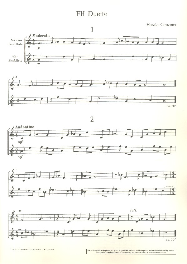 11 Duette GeWV 276