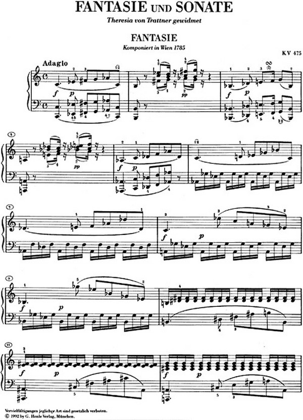 Fantasie und Sonate c-Moll KV475 und KV457