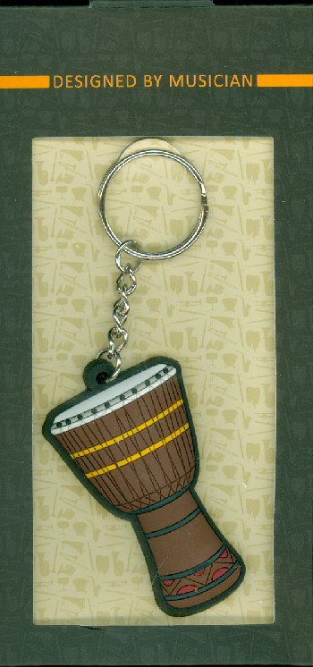 Schlüsselring-Anhänger Djembe (braun)