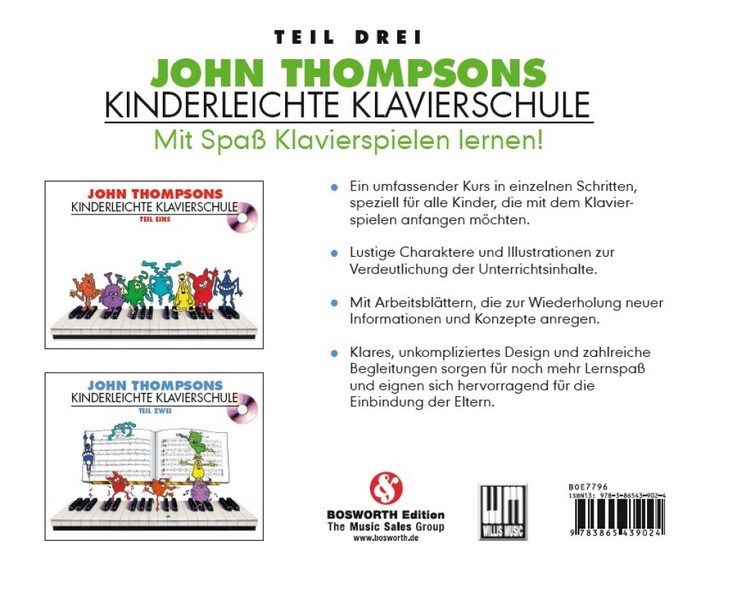 Kinderleichte Klavierschule Band 3 (+CD)