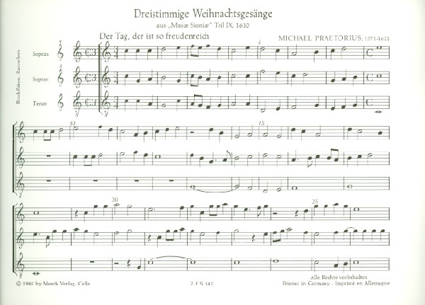 Dreistimmige Weihnachtsgesänge