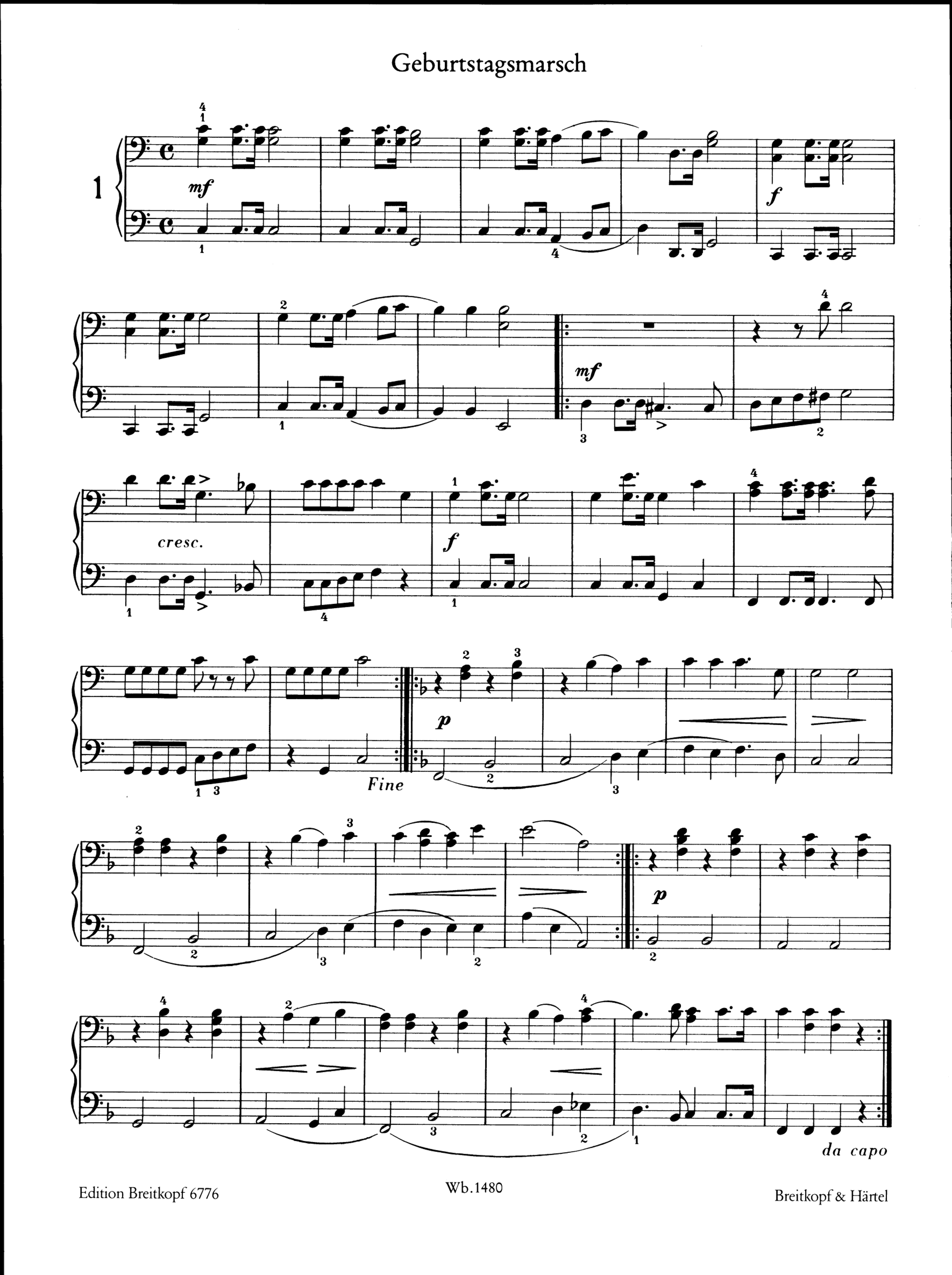 Vierhändige Klavierstücke für große und kleine Kinder aus op.85