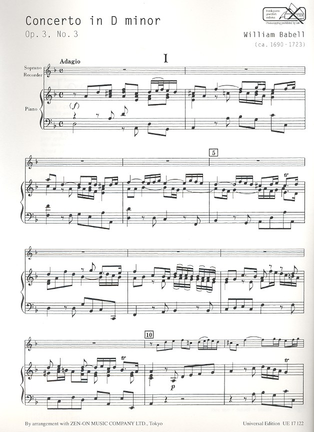 Concerto d-Moll op.3,3 für