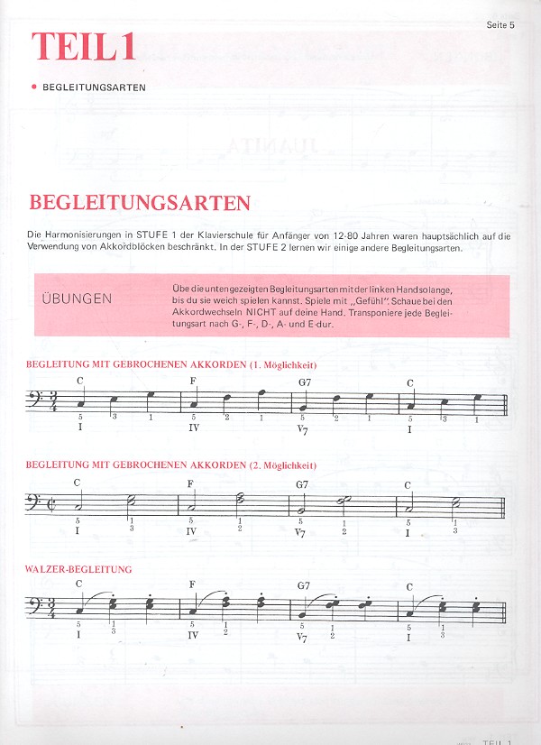 Klavierschule für Anfänger von 12-80 Jahren Band 2