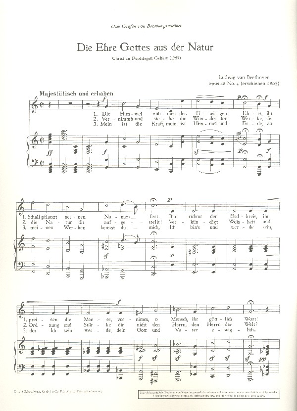 Die Ehre Gottes op.48,4