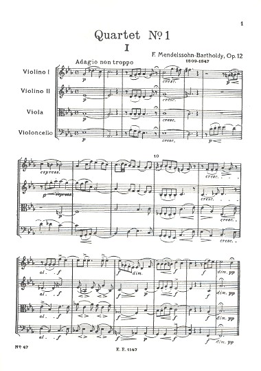 Streichquartett Es-Dur op.12