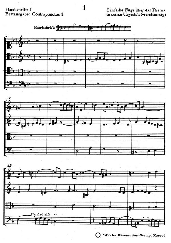 Die Kunst der Fuge BWV1080