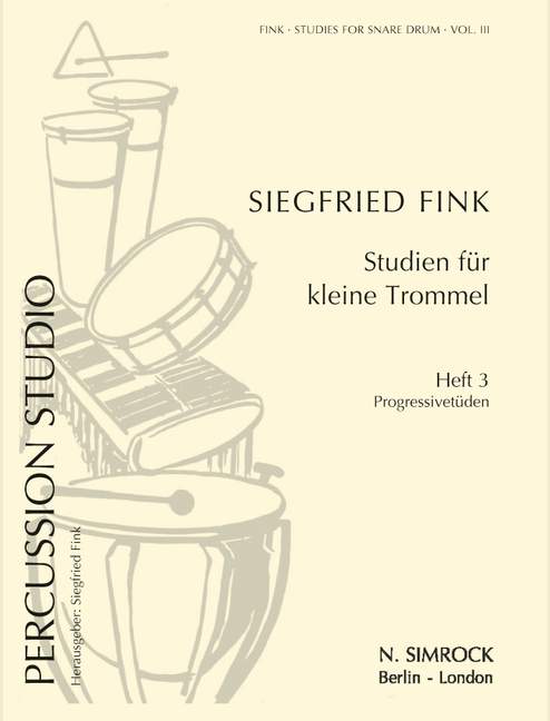 Studien für kleine Trommel Band 3 - Progressive Etüden