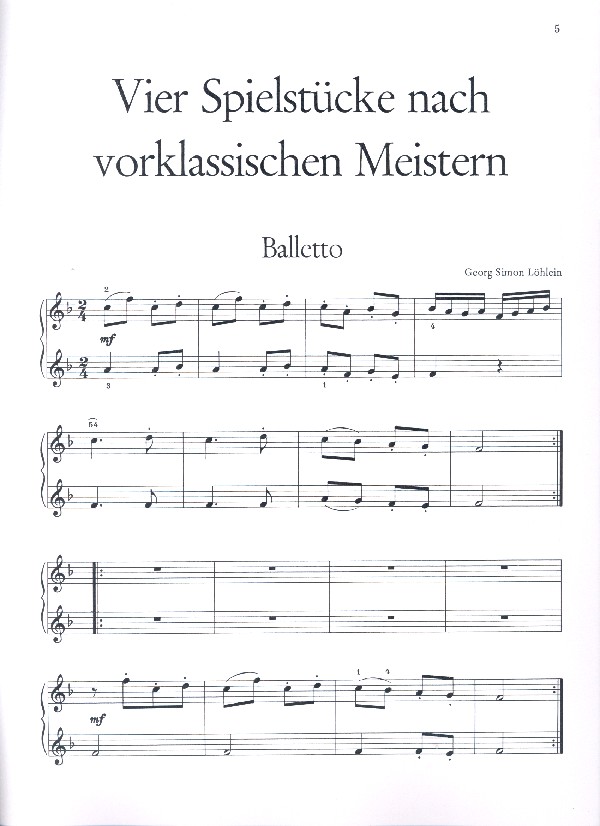 Vierhändigbuch Leichte Spielstücke