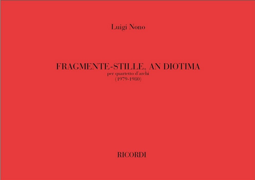 Fragmente-Stille an Diotima