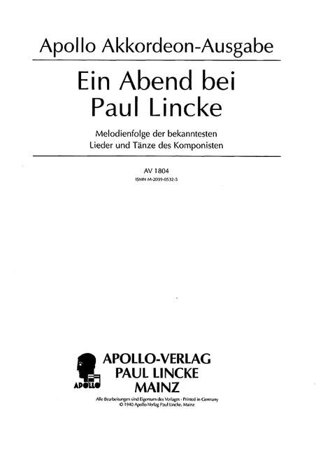 Ein Abend bei Paul Lincke
