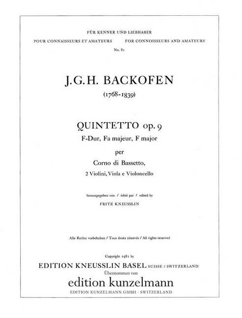 Quintett F-Dur op.9