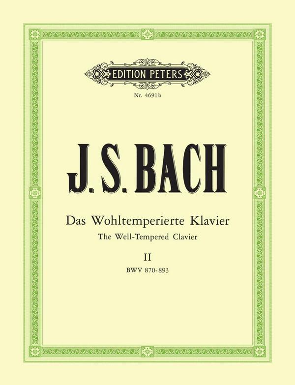 Das wohltemperierte Klavier Teil 2 BWV870-893